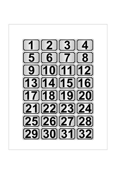 Özarslan Dizayn باب معدني، طاولة، رقم الخزانة 7 سم × 10 سم 32 قطعة مستطيل (1…...