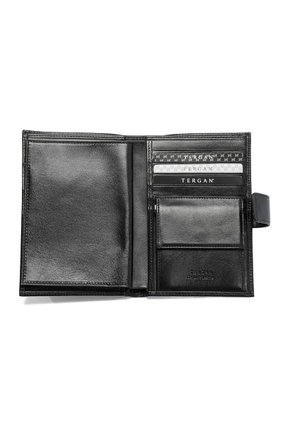 Tergan Black Leather Men's Wallet 01484b06