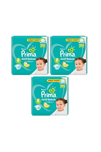 Prima Bebek Bezi 8 Numara 17+ kg 93 Adet 3x31