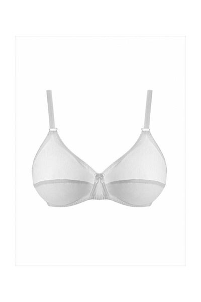 AYYILDIZ Women's White Gathering Bra 556