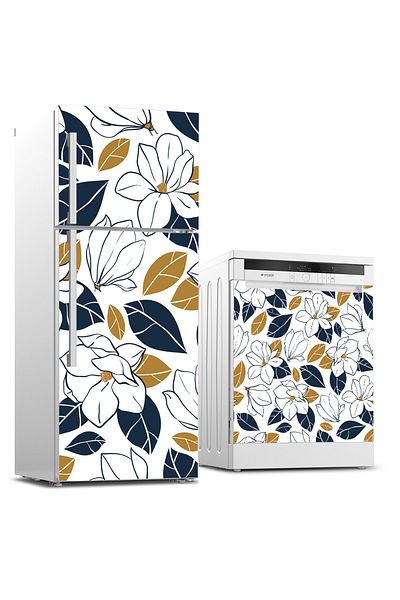 Tilki Dünyası Refrigerator And Dishwasher Set Sticker 0207