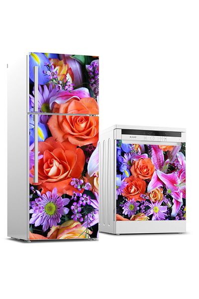Tilki Dünyası Refrigerator And Dishwasher Set Sticker 0371