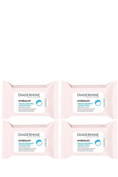 Diadermine Hydralist Makeup Remover Wipes 25 x 4 Pack 100 Sheets