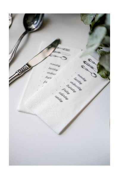 SimeStore Napkin (Days of the Week)