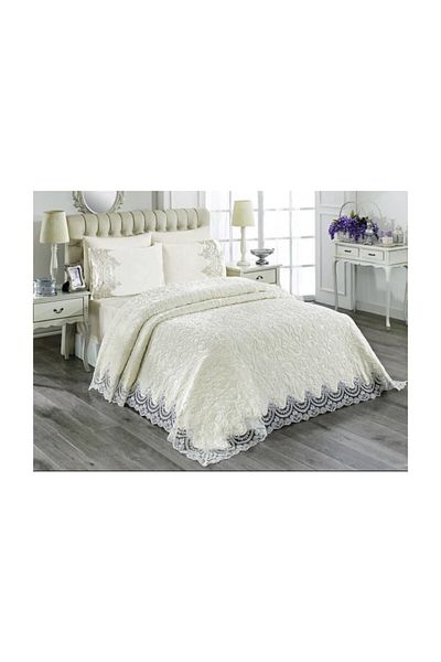 Almila Home Double French Lace Blanket 6 Pieces