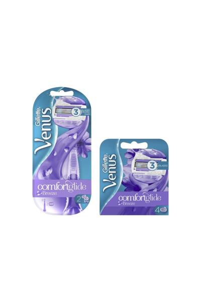 Gillette Venus Venus Breeze Women's Shaver + 2 Spare Heads + Venus Breeze 4-Piece Spare Women's Shaver