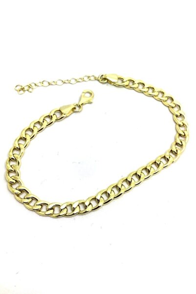 Erer Gümüş Kadın Sarı Gümüş Gurmet Zincirli Halhal Dlp86e33