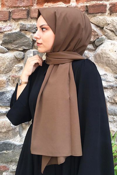 Stella Chocolate Color Medina Silk Shawl.