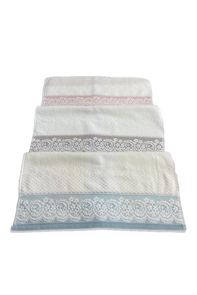 Özdilek 50x90cm 3 Pieces Evony 100% Cotton Hand/Face Towels