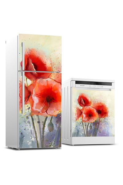 Tilki Dünyası Refrigerator And Dishwasher Set Sticker 0114