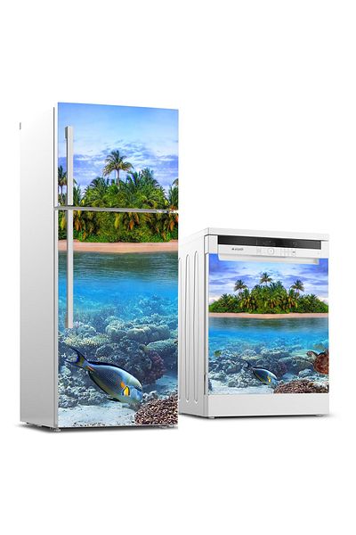 Tilki Dünyası Refrigerator And Dishwasher Set Sticker 0165
