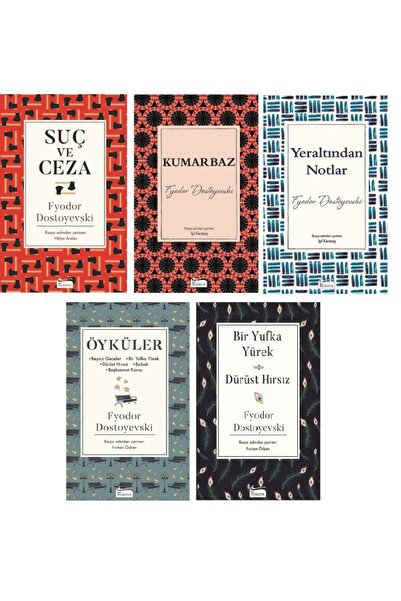 Koridor Yayıncılık Dostoyevski 5li Bez Ciltli Seçki-suç Ve Ceza-kumarbaz-yera...