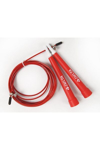 Delta Crossfit Length Adjustable Deluxe Red Jump Rope