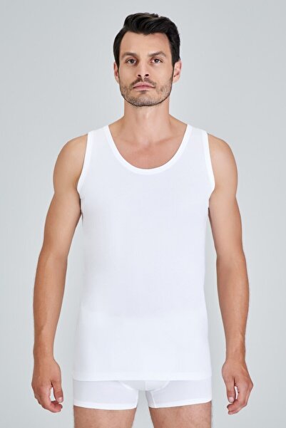 Kom Tricou alb din bumbac Henry pentru bărbați