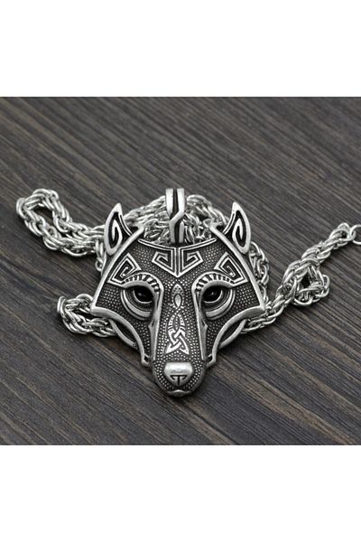 Köstebek High Quality Steel Kurt Head Viking Necklace