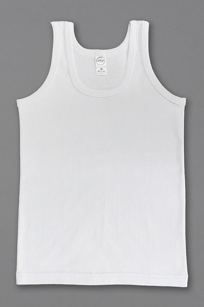 Altun Boy's White Ribbed Undershirt