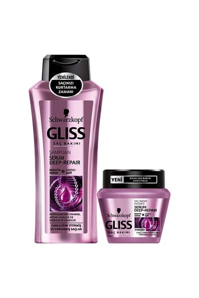 Gliss Serum Deep-Repair Hair Mask and Shampoo Set