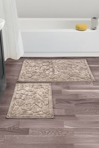 Alanur Home Alanur Antique Cotton 2-Piece Mat Antique Brown