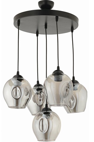 Trendylight Bowling 5 Li Füme Renkli Sarkıt Avize