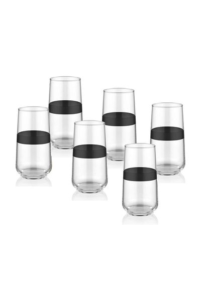 The Mia Dark Water Glass Long Set of 6