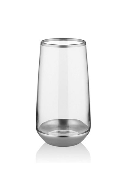 The Mia Glm0010 Glam 6 Pieces Long Water Glass - Silver