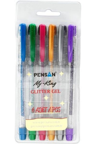 Pensan 6 Color Glitter Gel Set