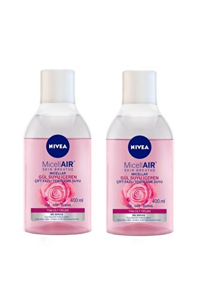 NIVEA Gül Suyu Çift Fazlı Makyaj Yüz Temizleme Suyu 2 Ad X 400 Ml