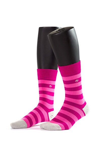 The Socks House جوارب نسائية منقوشة بطبقة مزدوجة من الخيزران بخط سميك