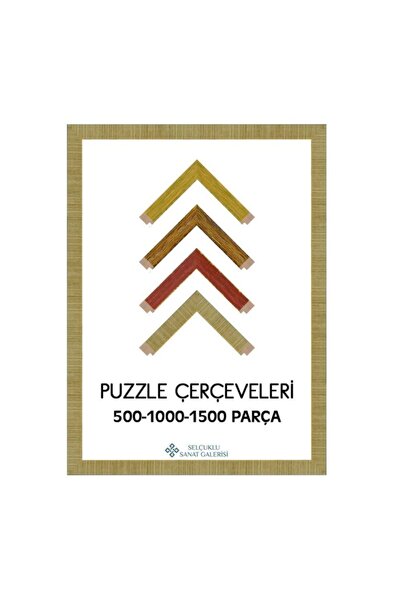 Selçuklu Sanat Puzzle Çerçevesi Eskitme 30 Mm 34x96 Altın