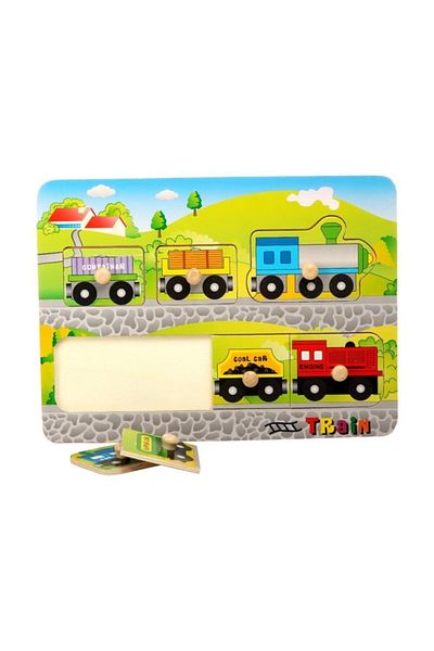 Bigpoint Wooden Puzzle Train with Pin Bohj98020
