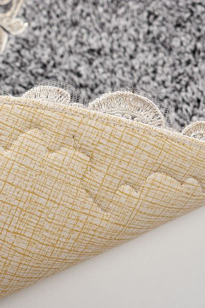 Alanur Home 2-Piece Selonya Welsoft Oval Bath Mat - Antique Gray