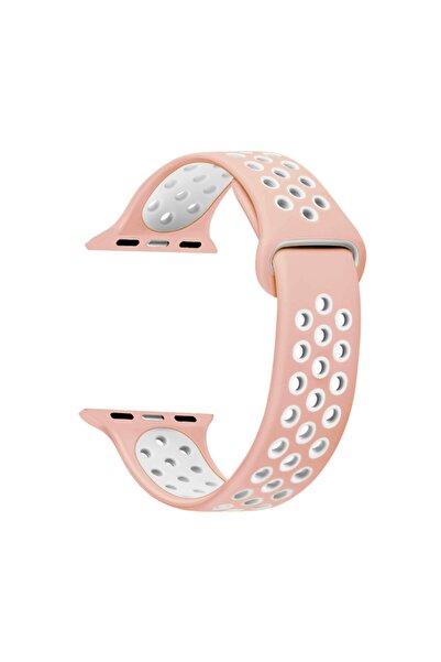 Microsonic Apple Watch Series 3 42mm Rainbow Sport Band Kordon Pudra Pembesi