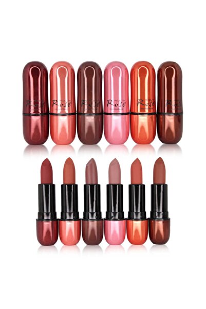 Rose Orchid Mat Ruj Seti  6 Lı