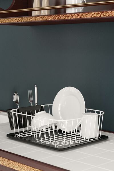 Teknotel Tek Katlı Bulaşıklık Tabaklık Beyaz Kb084