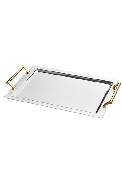 Tiamo Avons Gold Tea and Serving Tray - Steel