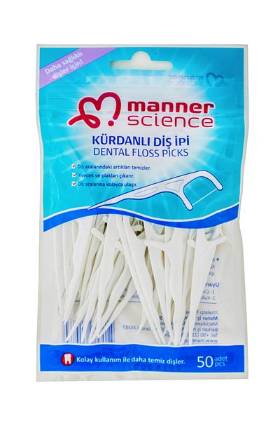 Manner Science Toothpick Dental Floss 50 Pieces