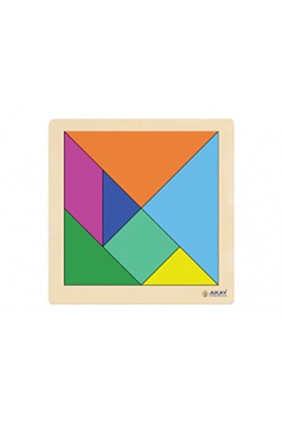 Oyun Terapi Market Ahşap Puzzle Tangram 30x30 Cm