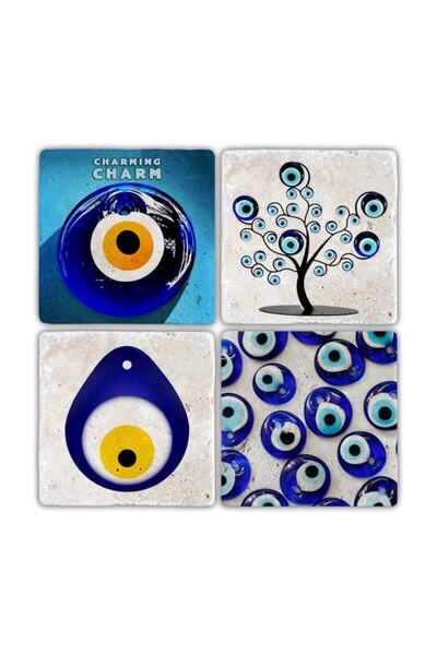Oscar Stone Decor Σετ 4 τεμαχίων σουβέρ από φυσική πέτρα Oscar Stone (10 εκ. ...