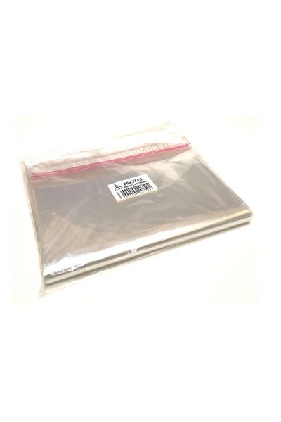 JokeyAmbalaj 100 Pieces (26x37+5) Opp Gelatin Taped Adhesive Nylon Bag