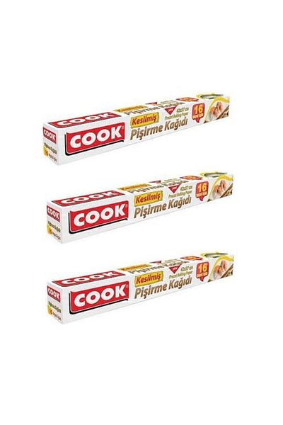 COOK Cut 42X37 cm 16 Sheets Baking Paper Set of 3