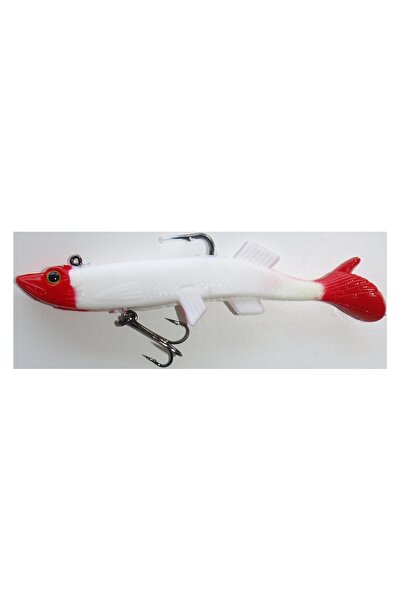 Turna Silikon Yem Kırmızı Beyaz 12 cm 22 gr