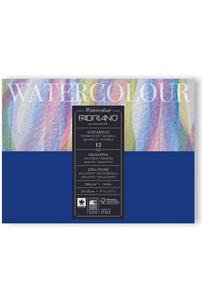 Fabriano Aquarelle 24x32cm 300gr.20 Sheets Watercolor Block