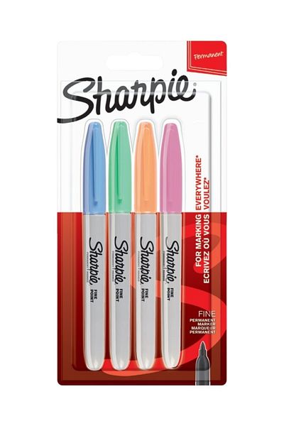 Sharpie 2065402   4 Pieces Pastel Colors Fine Permanent Marker Pen