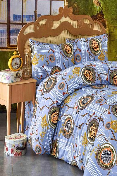 MAJESTE Diplomatic Home Gold Ranforce Double Sport Duvet Cover Set - 12140 Gray