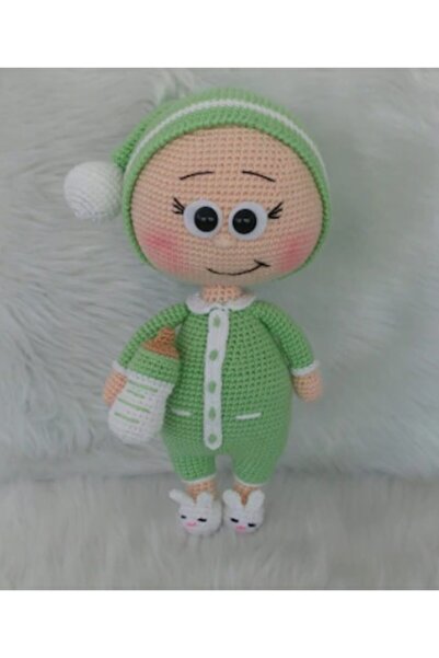 OYUNCAKPARK Uykucu Biberonlu Bonnie Amigurumi Organik Oyuncak