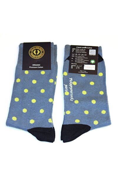 Organic Premium Cotton Özel Tasarım Erkek Çorap. 41-46