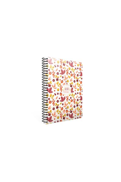 Gıpta 100 lucruri Copertă rigidă în spirală 100 coli 19x26 cm Caiet în carouri