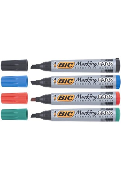 Bic Marker permanent 2300 Kesik Uç 4 Lü Takım