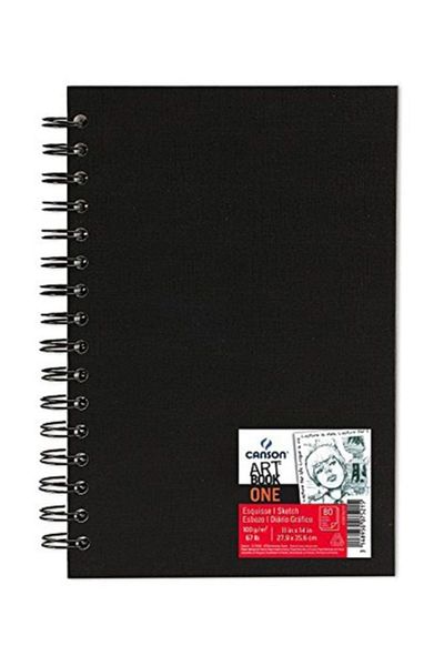 Canson One Art Book Drawing Notebook Spiral 100g 80 Sheets 27,9x35,6