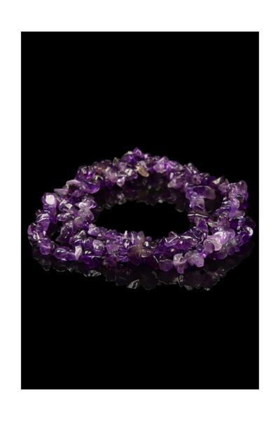 Saff Doğal Taş Sertifikalı Ametist Doğal Taş Kolye 202072